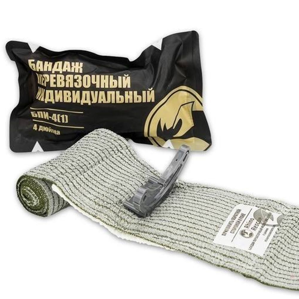 Бандаж ППИ 4&quot; Rhino Rescue серый с аппликатором