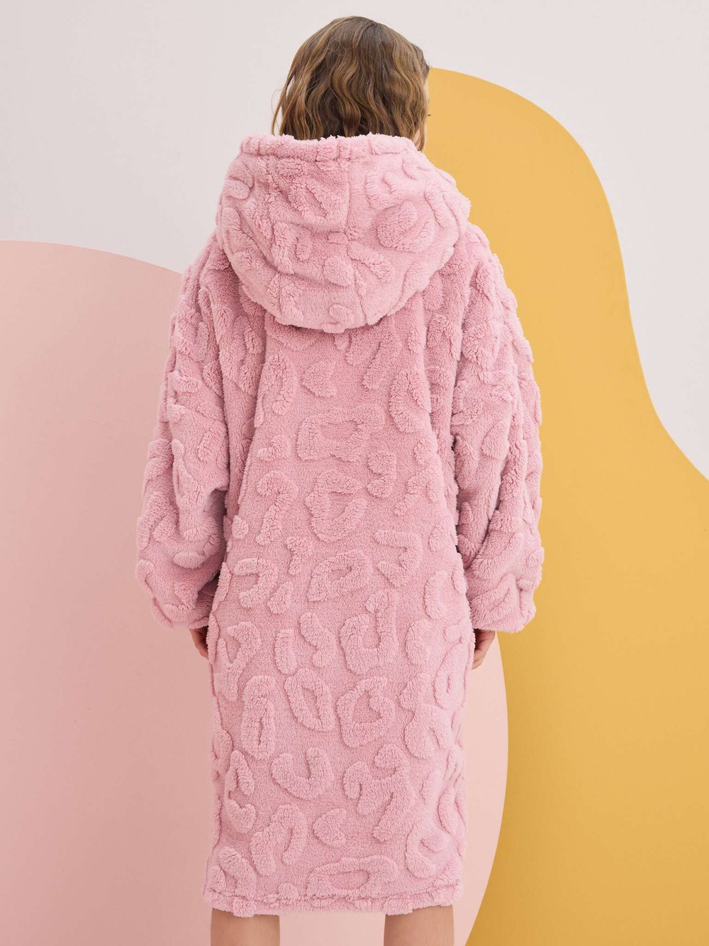 Толстовка флисовая удлиненная для девочки Next 973-856, Розовый