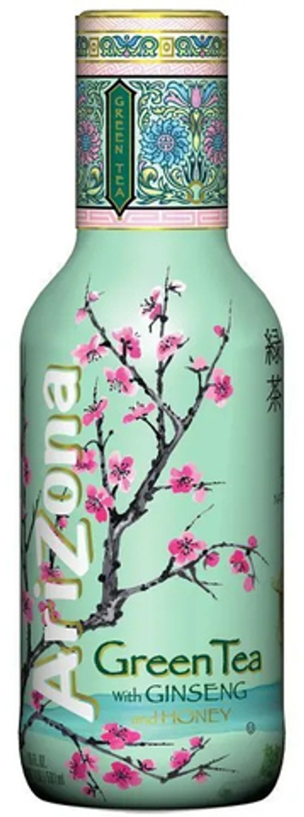 Чай Холодный Зеленый со Вкусом Женьшеня и Меда Arizona Green Tea With Ginseng And Honey 0.5 - пэт