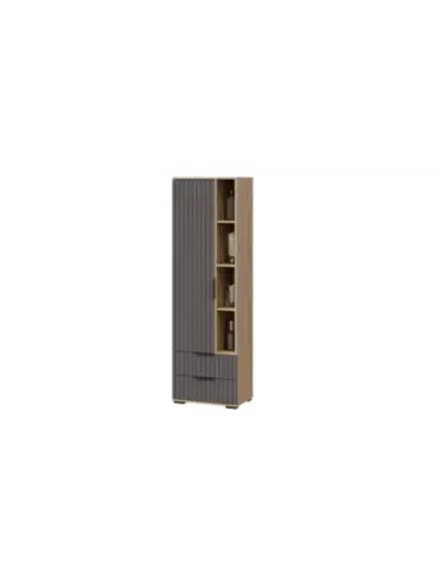 Шкаф-витрина Дуб Крафт золотой 58х34х187 см