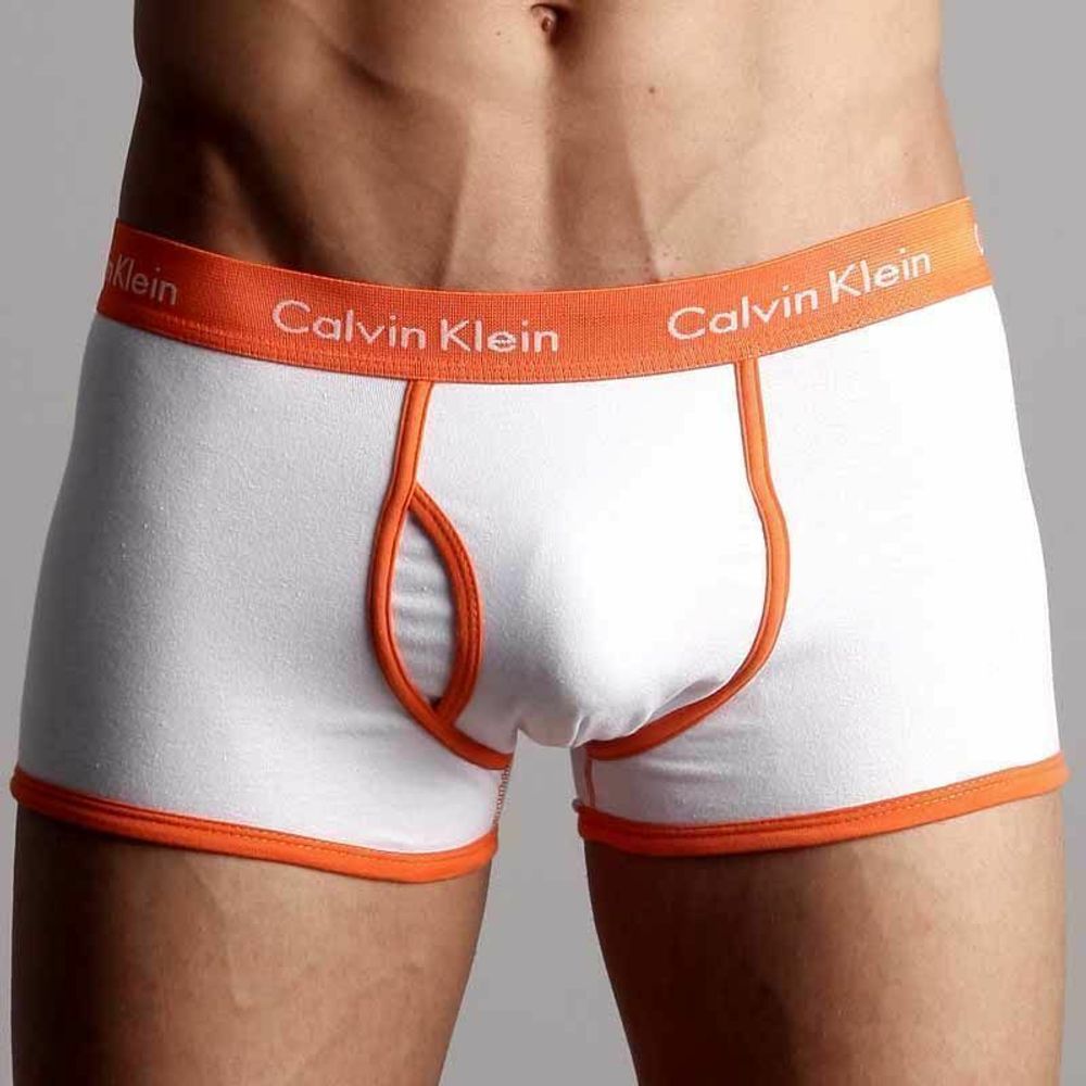 Мужские трусы хипсы Calvin Klein 365 White Orange