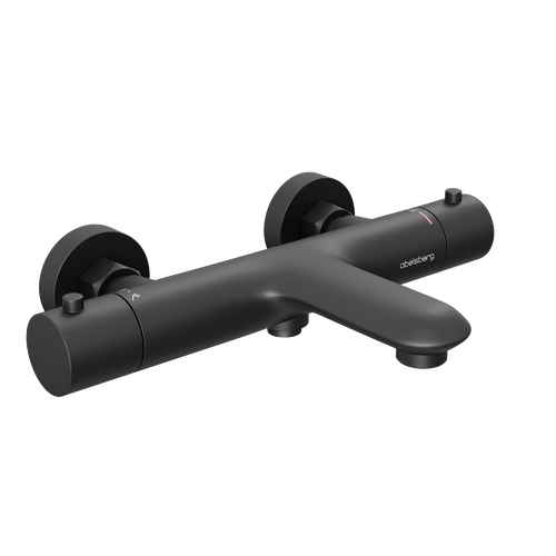 Смеситель для ванны и душа Abelsberg Perfecta INF61101MB с термостатом, вулканический черный