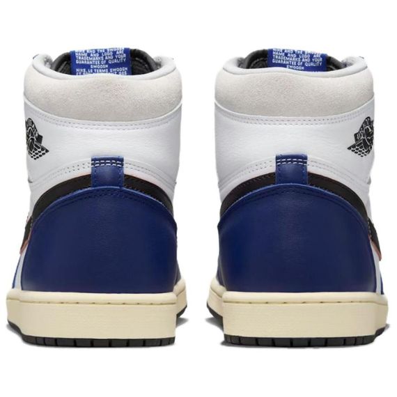 Jordan Air Jordan 1 Подвесные баскетбольные кроссовки высокого качества Черно-синего цвета.