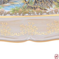 Блюдо для рыбы Queen's Crown Aristokrat Охота бежевая 56 см