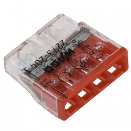 Клемма соединительная  4-х проводная (0,5-2,5мм² ) WAGO