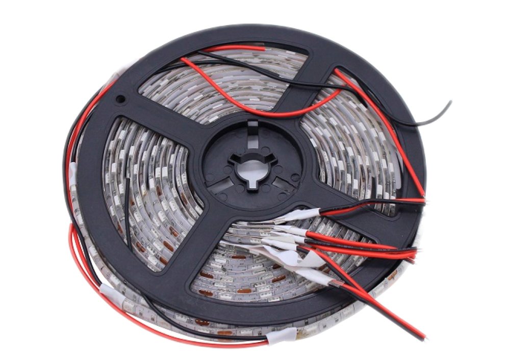 Светодиодная полоса 5м 5050 КРУПНЫЙ крист 1Mх5шт СИНЯЯ 12V (LED-TAPE-12V-5M1M-BLUE)