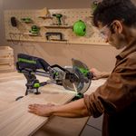 Торцовочная пила акк. Greenworks GD24MS216, 24V, б/щ, 4800 об/мин, 216x30мм,рез 65х310мм,c 1х8Ач и быстрым ЗУ(1501707UH)