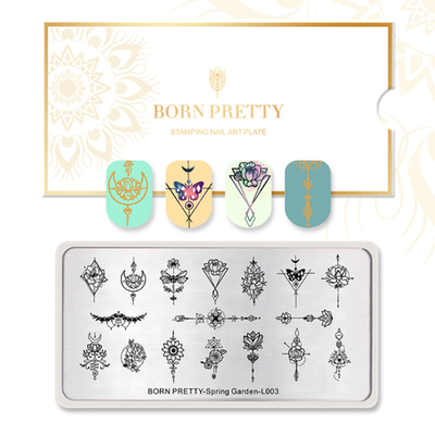 Пластина для стемпинга 12*6 см BORN PRETTY BP-L003 Spring garden