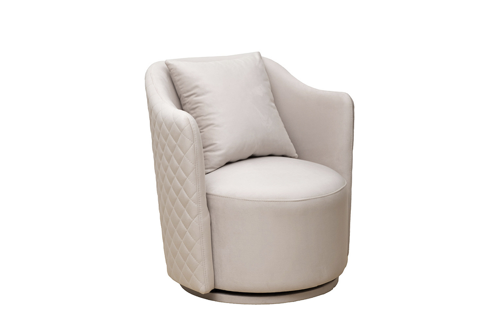 Кресло Garda Decor Верона Базовая (Verona Basic) вращающееся велюр беж. Colt002-BEG 70*77*80 см