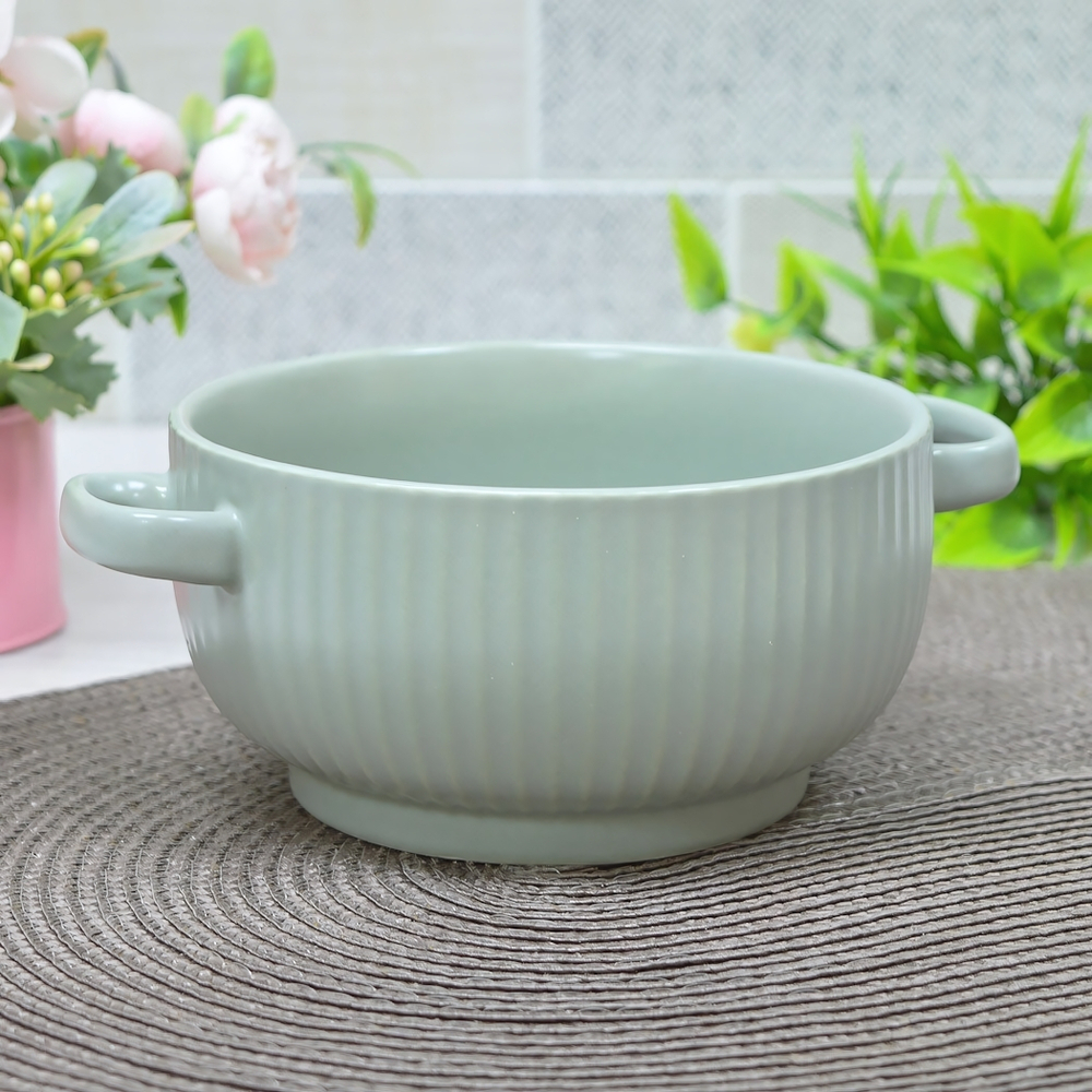 Салатник 15см с ручками, фарфор, 205-735