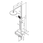Душевая система со смесителем-полкой AM.PM X-Joy F0785A622 Черный