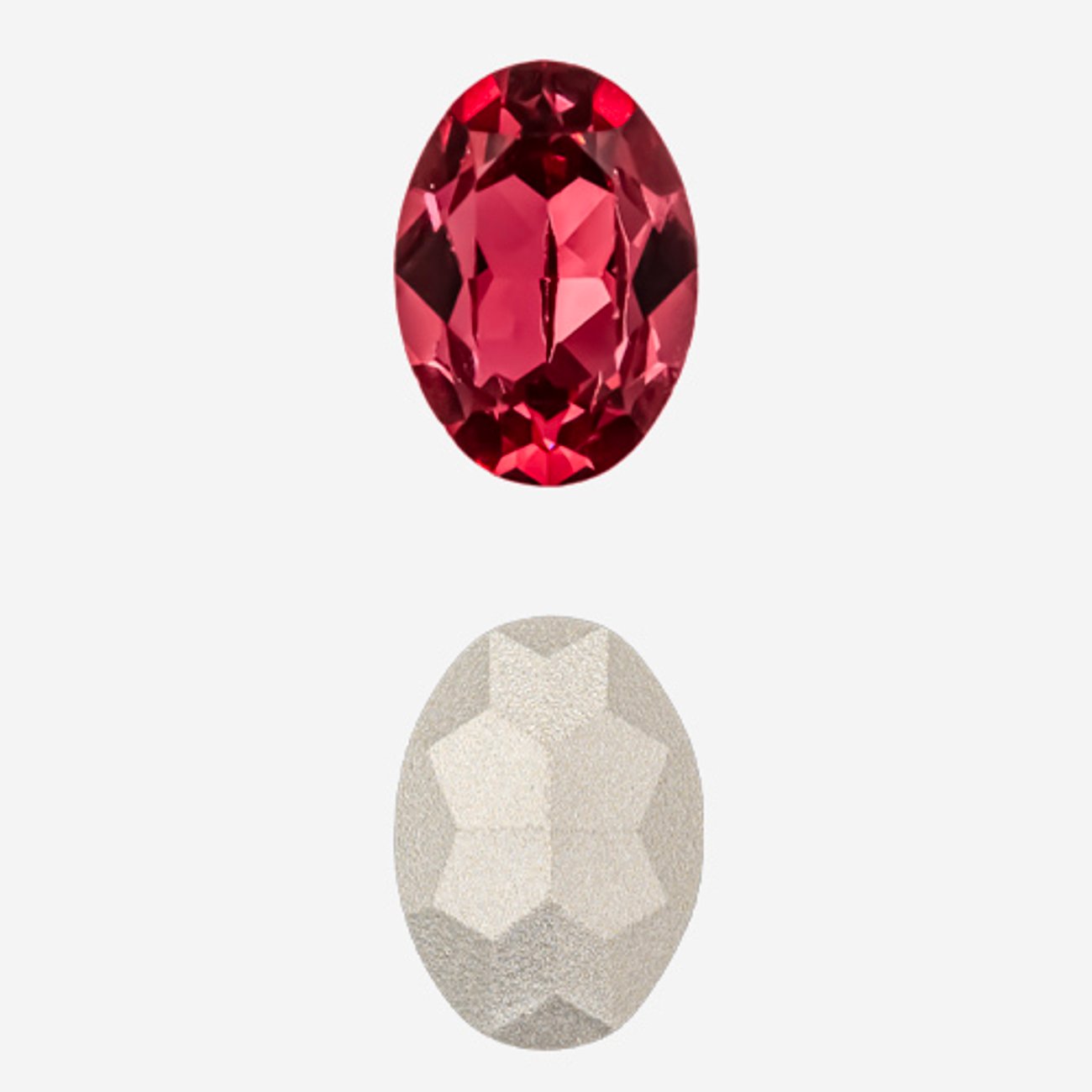 Кристалл Овал (Oval Fancy Stone), оттенок "Светлая Фуксия"/"Light Fuchsia", 14*10мм