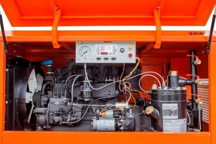 Компрессор винтовой передвижной дизельный ЗИФ ПВ-10/1,0 на раме в кожухе ЗИФ-00018731