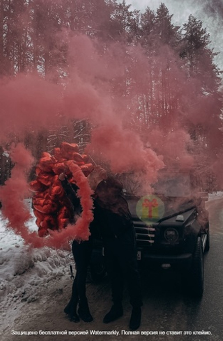 Цветной дым цвет magenta