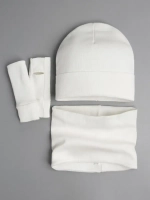 Шапка детская со снудом и митенками