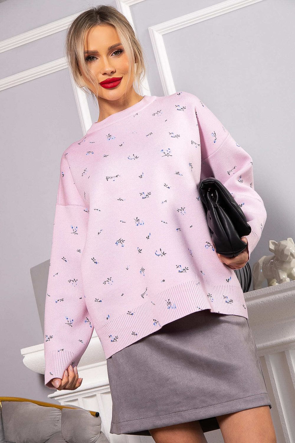 Свитер оверсайз Анита (сиреневый) Б14760-1М LT Collection