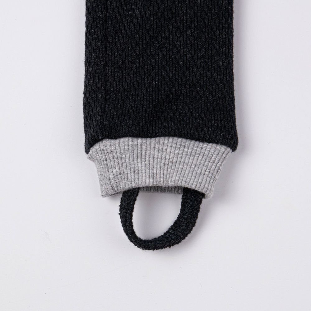 Кальсоны из термополотна "Черный меланж" с гульфиком