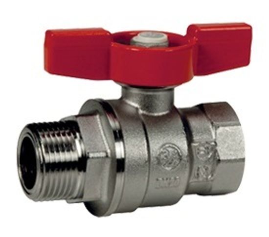 Кран шаровой Giacomini R854 1/2” НР/ВР полнопроходной ручка-бабочка