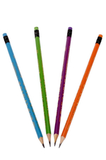 ЧГ карандаш, трехгранный, с Ластиком, яркий, блестящий дизайн, цвет микс