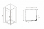 Душевой уголок Abber Schwarzer Diamant 90x90 AG02090B5 профиль Черный стекло прозрачное