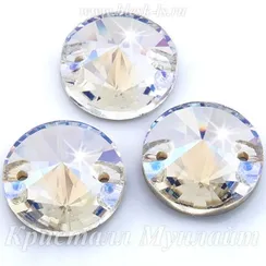 Пришивной риволи Solvo с 2 отверстиями, Кристалл Мунлайт