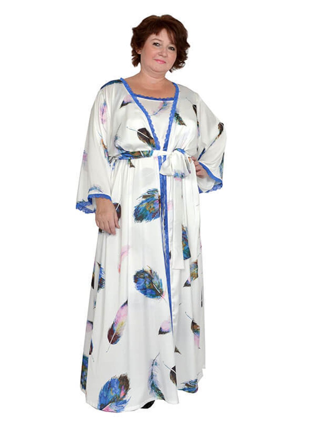 Красивый шелковый пеньюар купить на полную женщину, купить атласный ...