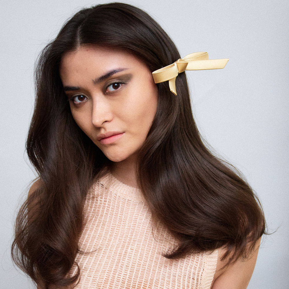 Бант "Стрекоза" S соломенный