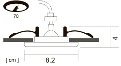 Точечный встраиваемый светильник Arte Lamp AQUA