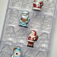 980 | Форма для шоколадных конфет "Новогодняя" (275*175мм)