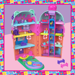 Polly Pocket - Игровой домик "Десерт мороженого" + 2 куклы + 25 аксессуаров JFT91