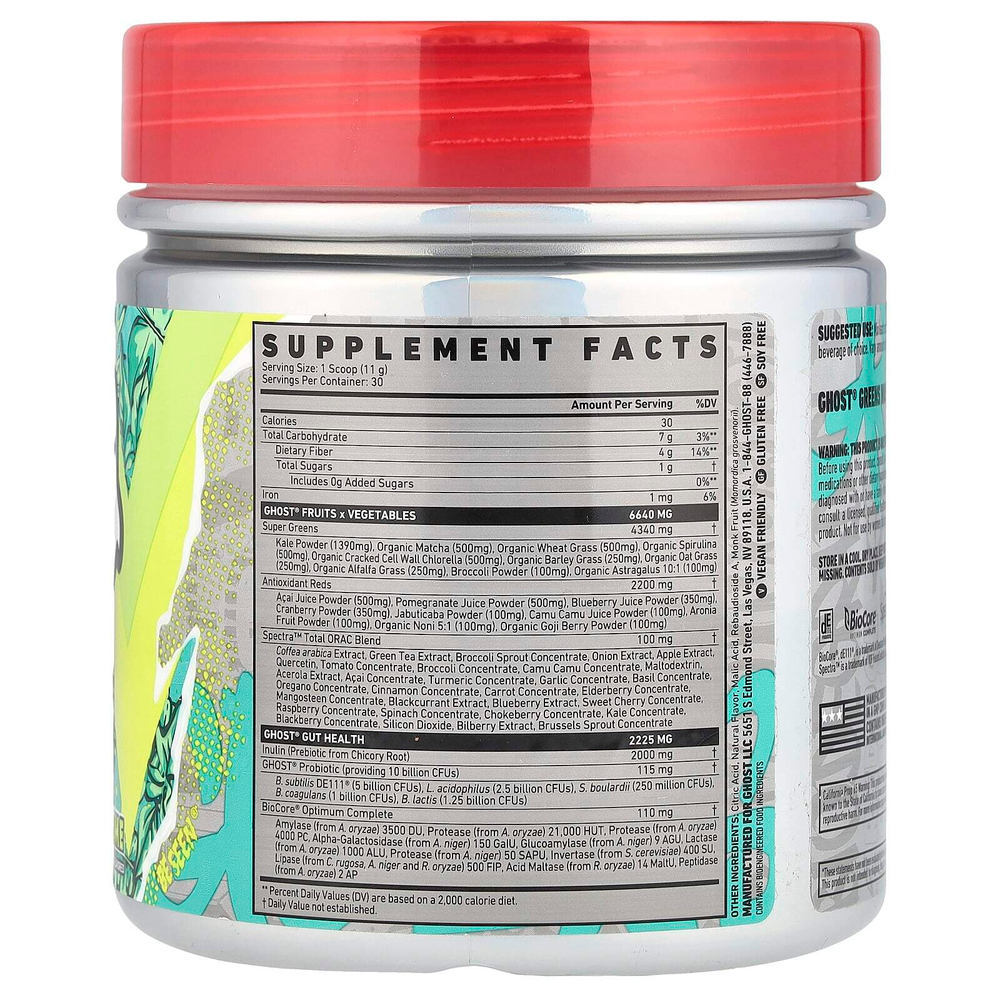 Ghost, Зелень, лайм, 330 г (11,6 унции)