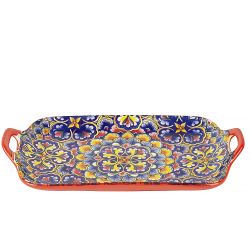 Поднос с ручками " " (красный) 29х16х3см (min6) (транспортная упаковка)