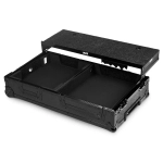 Кейс UDG Ultimate Flight Case Single Turntable Battle/ PLX-CRSS12 & 10"/12" Mixer Black Plus (Laptop Shelf, Trolley & Wheels)
