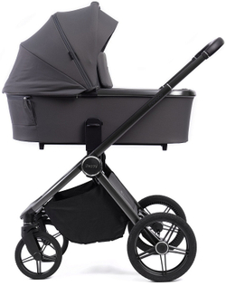 Детская коляска Peppy Monaco 3 в 1 с автокреслом Verona Black Antrazit (графитовый), рама серая