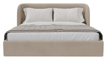 Кровать двуспальная Classic 180 см (бежевый, велюр)