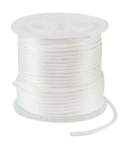 Веревка сплошного плетения d10мм, L100м, белый, Marine Rocket