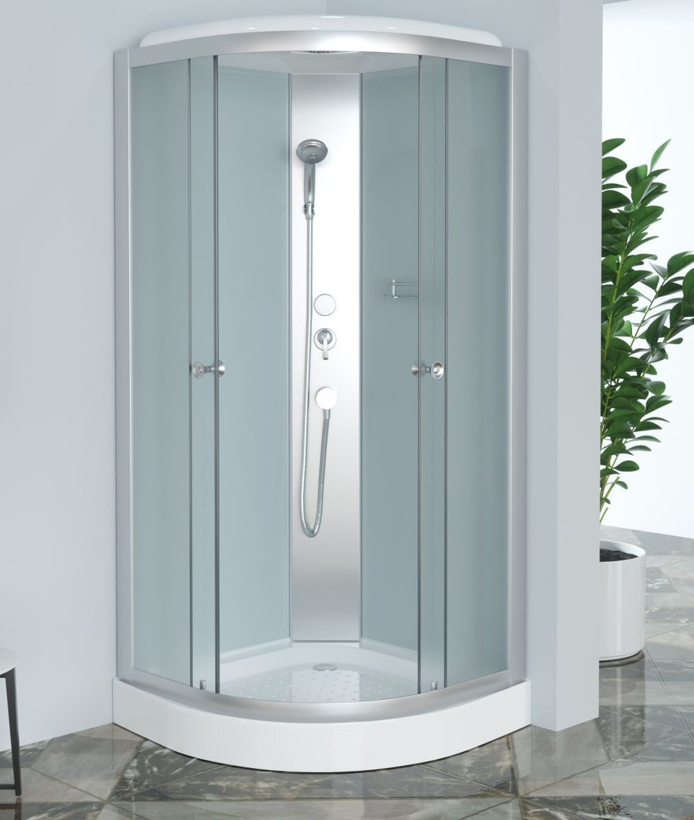 Душевая кабина ZILI DO S6019/90 ЛОДУР Н/П 900*900*2150 мм, БЕЛЫЙ 1/3 УТ000005498