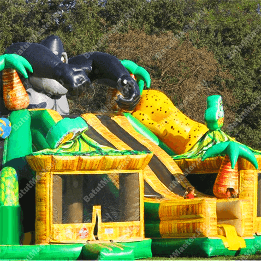 Коммерческий надувной батут "Тигры-обезьянки"
