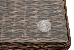 "Лунго" журнальный столик плетеный (гиацинт), цвет коричневый