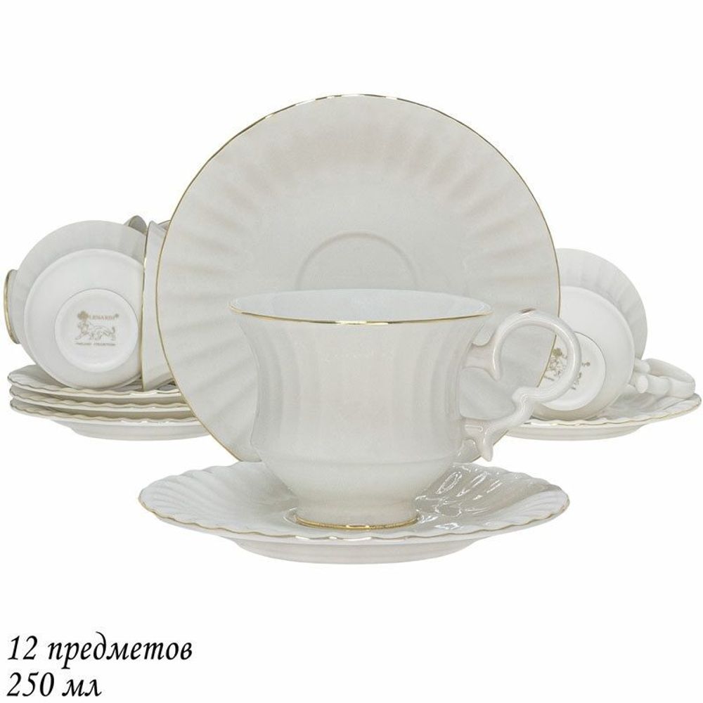 Lenardi 109-116 Чайный набор 12пр. 250 мл в под.уп.(х6)Фарфор