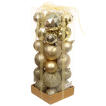 Набор шаров «Winter shine» 6 см + 4 см (24 предмета), Золото