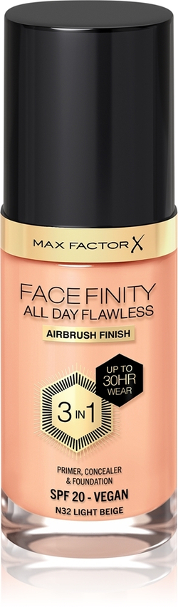 Max Factor Facefinity All Day Flawless - Долговечная тональная основа SPF 20, 30 ml