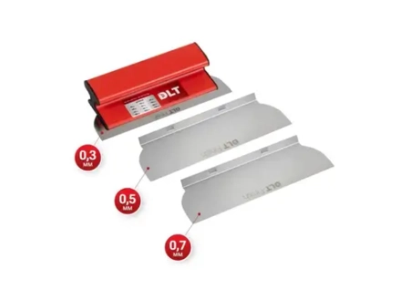 Шпатель малярный DLT Finish версия PRO, h-образный, 300мм (лезвия 0,3;0,5;0,7мм), ABS пластик 1659