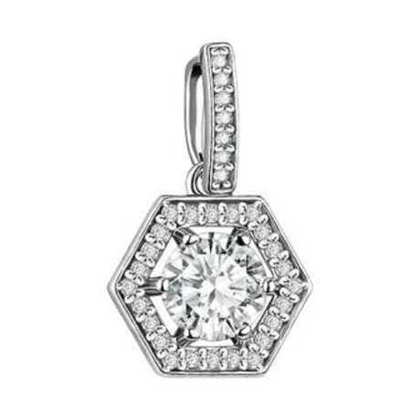 Подвеска из серебра с фианитами