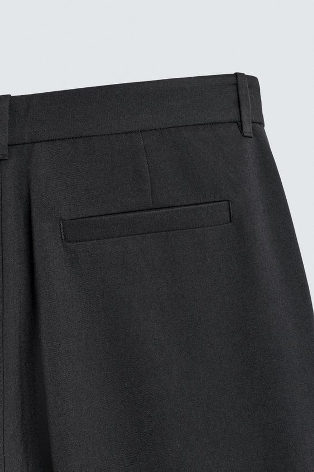 ZARA КОСТЮМНЫЕ БРЮКИ ИЗ ШЕРСТИ, СИНИЙ