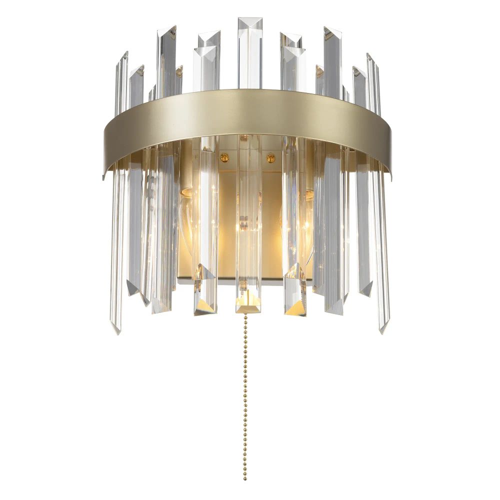 Citilux Лаура CL301422 Бра хрустальное с выключателем Шампань