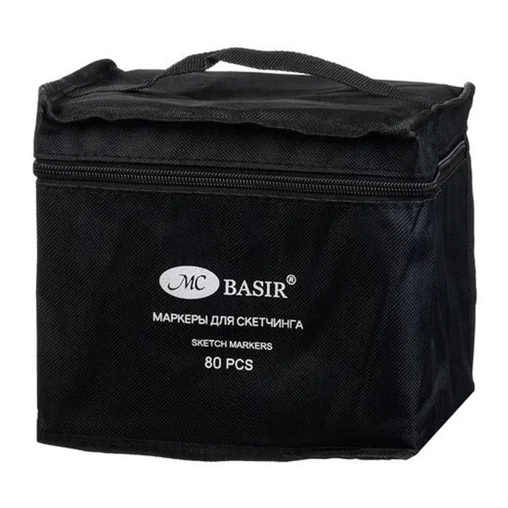 Маркер для скетчинга, двусторонние, Basir, четырехгранные, 14 мм, спиртовые, 60 шт