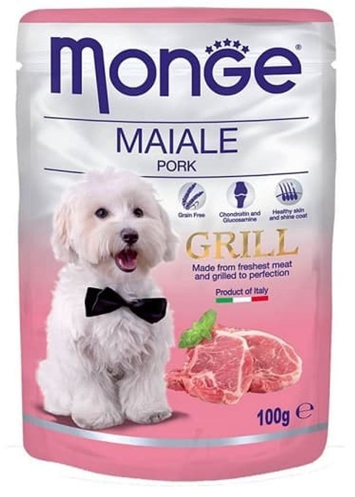 Monge Dog Grill Pouch паучи для собак свинина 100г