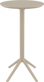 Стол пластиковый барный складной Siesta Contract Sky Folding Bar Table 60, бежевый