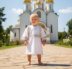 Крестильная рубашка Золотая нить